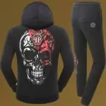 2018 philipp plein survetement hommes pas cher red fire skull